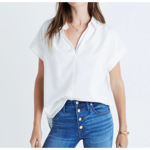 Madewell Tops - Madewell Central Shirt  Blouse White Size XS Oversized Button $65